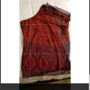 Red one shoulder mini dress